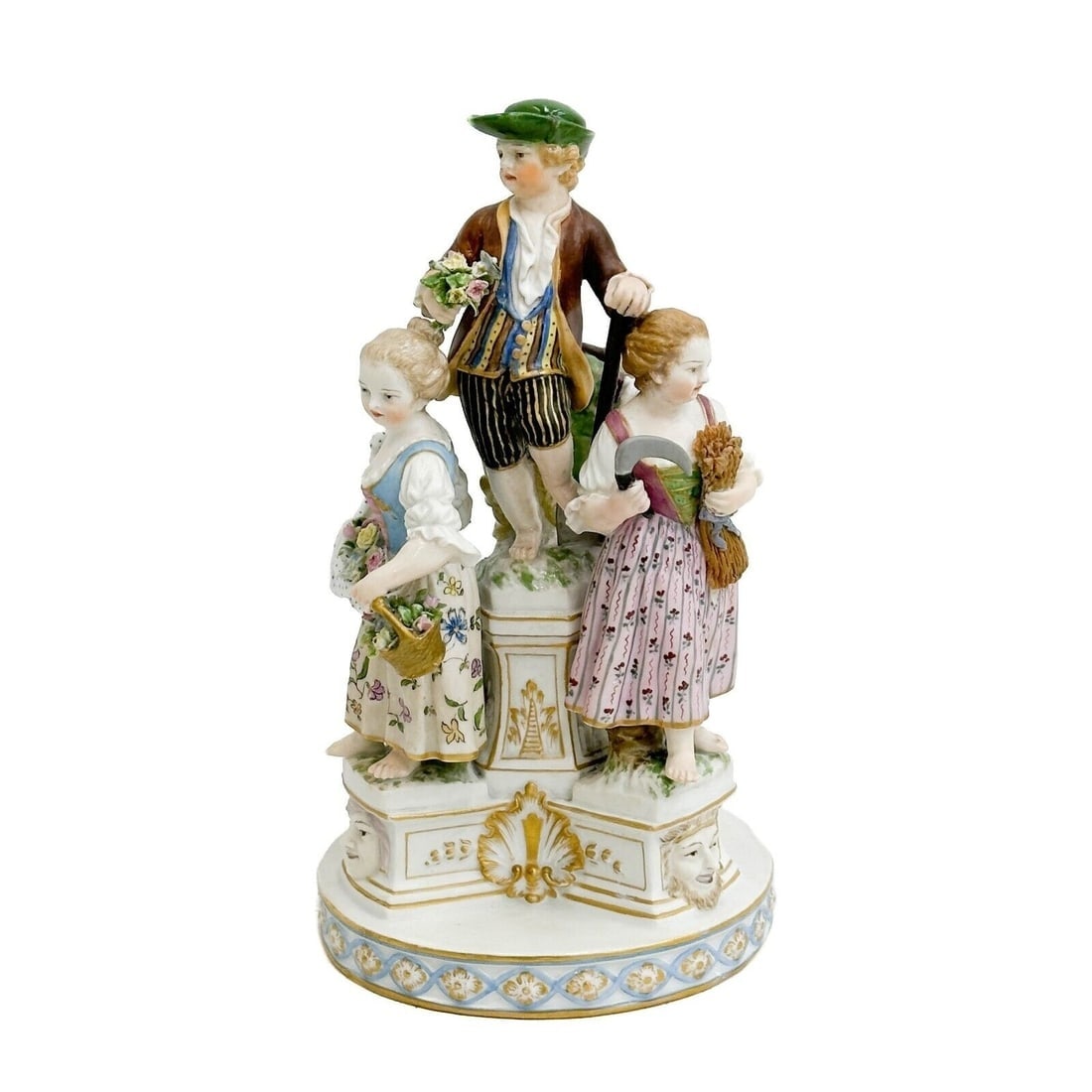 KPM Berlin Hand Painted Porcelain Figural Group Children 4 Seasons early 20th c (1 of 10)