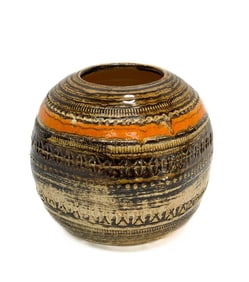 Ceramic Pottery Hand Painted Vase, 20th century
