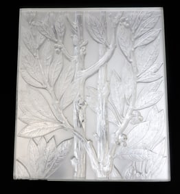 Rene Lalique Crystal Art Glass Lauriers Decorative Panel circa 1925