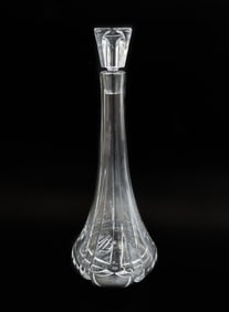 Baccarat France Cut Glass Decanter in Neptune Signed