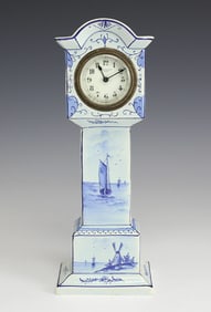 Austrian Porcelain Miniature Long Holster Clock
