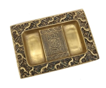 Tiffany Studios New York Gilt Bronze Ashtray in Venetian #1689 c1900