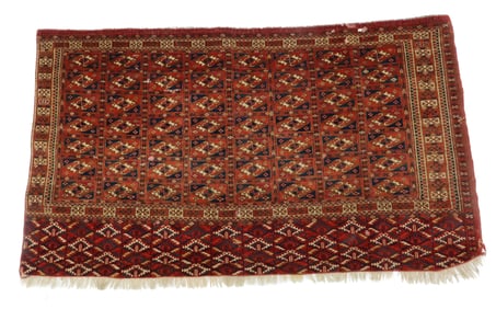 Antique Turkoman Turkmen rug circa 1900
