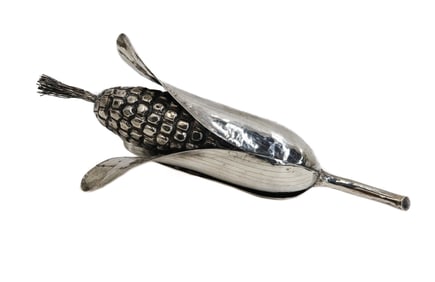 Gianmaria Buccellati Italian Sterling Silver Corn in Husk Figurine