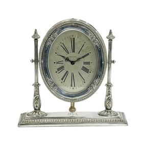 Reed and Barton American Silver Waltham Desk Clock circa 1920