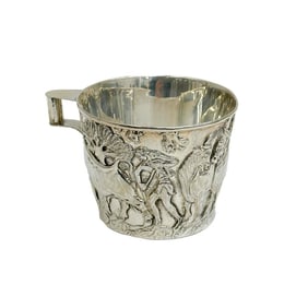 Lalaounis Sterling Silver Greek Vapheio Cup Bulls Signed