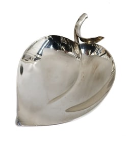 Tiffany & Co. Sterling Silver Footed Leaf Candy Dish #25053 with Box