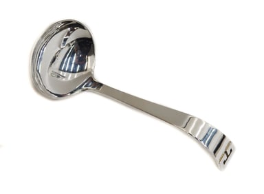 Allan Adler Sterling Silver  Hand Hammered Sauce Ladle in Chinese Key Mid C