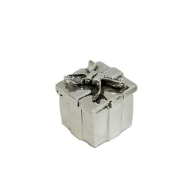 Tiffany & Co Sterling Silver Miniature Present Gift Pill Box with Box