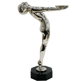 835 Solid Silver 176 ozt Sculpture Clarte after Le Verrier Marble Base 20.5 in