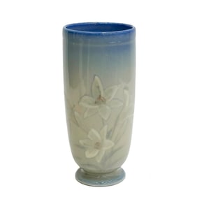 Rookwood Pottery Glazed Vase White Lilies by Kataro Shirayamadani 1946 #2194