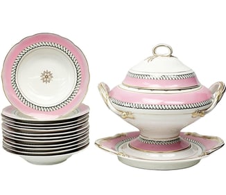George Grainger Worcester Soupe Bowls with Tureen