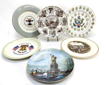 6 Various Presidential Porcelain Plates