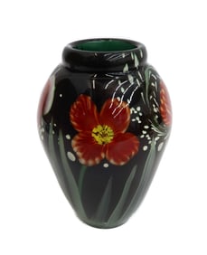 Steven & Justin Lundberg Art Glass Flower Vase, Signed
