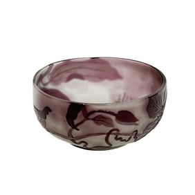 Emile Galle Cameo Art Glass Fire Polished Bowl circa 1890
