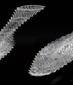 English Cut Glass Water Carafe Etched Diamonds Pinapples Sunbursts 1st Half 20 C (1 of 10)