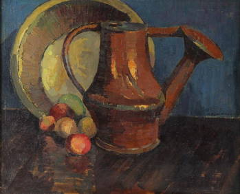 Harry B Lachman (Calif French, 1886-1974) Still Life Oil Painting w Fruit (1 of 1)