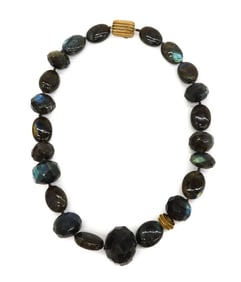 Christopher Walling 14k Yellow Gold and Labradorite Necklace