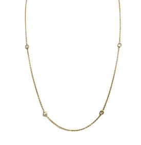 14k Yellow Gold and Quartz Necklace