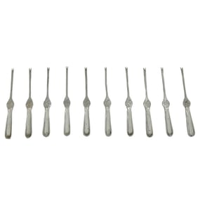 10 Dutch 833 Silver Lobster Picks Forks 1914