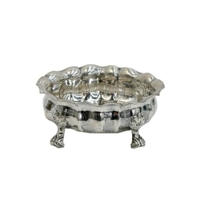 Buccellati Italian Sterling Silver Footed Scalloped Bowl