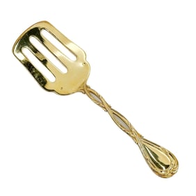 Emile Puiforcat France Vermeil Gilt Silver Fish Serving Fork in Royal