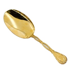 Emile Puiforcat France Vermeil Gilt Silver Ice Cream Serving Ladle in Royal