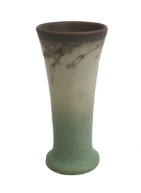 Rookwood Vellum Pottery Vase by Lorinda Epply, #1357EV, 1911 Leaves