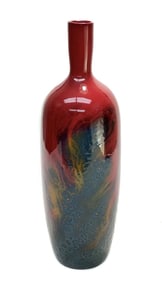 Royal Doulton England Porcelain Flambe Veined Vase #1617