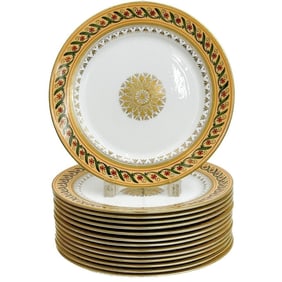 14 Tiffany Le Tallec Private Stock Porcelain Luncheon Plates Directoir 1963
