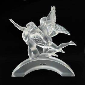 Lalique France Art Glass Sculpture Eden Celebration 2000 with Box Ltd Ed/99