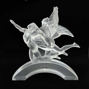 Lalique France Art Glass Sculpture Eden Celebration 2000 with Box Ltd Ed/99