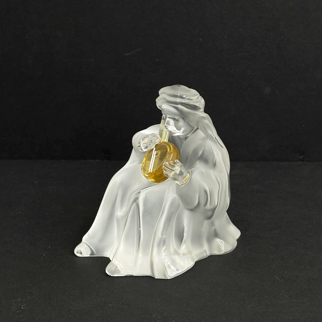 Saint St Louis France Crystal Art Glass Musician Figurine Mandolin Player (1 of 6)