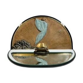 Erte Romain de Tirtoff Transcendence Bronze Sculpture Mirror Signed