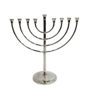 Christofle Paris Silverplate Hanukkiah Menorah with Box: Christofle Paris silverplate Hanukkiah Menorah with box. Holds 9 candles. Marked Christofle to base. With original Christofle box. Weight: Approx. 2 lbs Measurements: Approx. 12 inches x 5 inches x 12