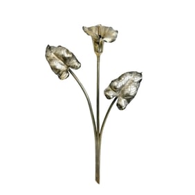Tiffany & Co Gilt Sterling Silver 12 inch Calla Lily Flower Study