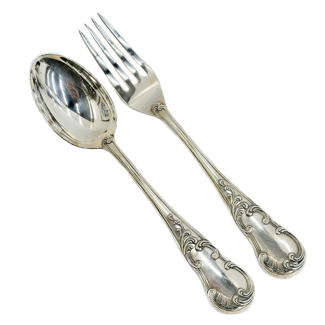 2pc Buccellati Italian Sterling Silver Solid Serving Set in Quirinale (1 of 4)