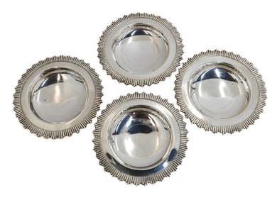 Asprey Sterling Silver Sun Nut Armada Dishes 1990