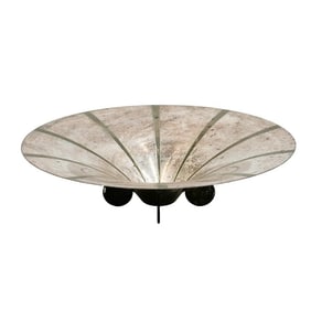 MF Ikora Germany Silver Plate Striped Footed Bowl