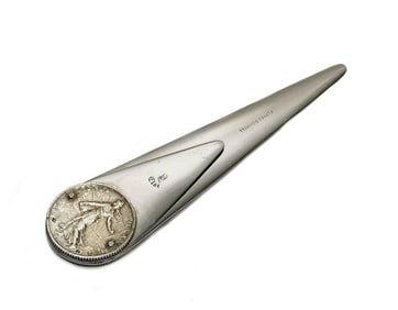 Charles Louis Eloi Pernet Dunhill Steel Silver Letter Opener
