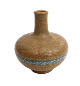 Manufacture de Sevres Glazed Stoneware Pottery Vase by Leon Peluche, 1918
