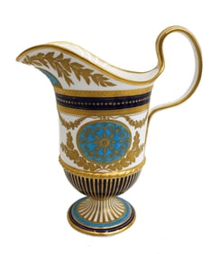 Wedgwood England Porcelain Gilt Encrusted Pitcher circa 1880