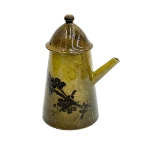 Rookwood Pottery Glazed Chocolate Pot Floral Decoration 1885