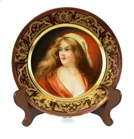 Royal Vienna Porcelain Portrait Plate c1900
