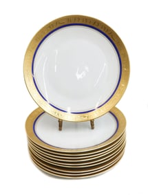 10 Rosenthal Germany Porcelain Dessert Plates #R3053 circa 1965