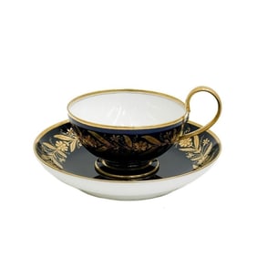 Manufacture de Sevres Cup & Saucer Ch Tuileries Tasse The Coupe et Soucoupe 1844