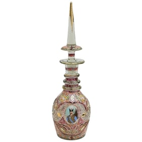 Bohemian Glass Decanter for the Persian Market 1st Half 20th century
