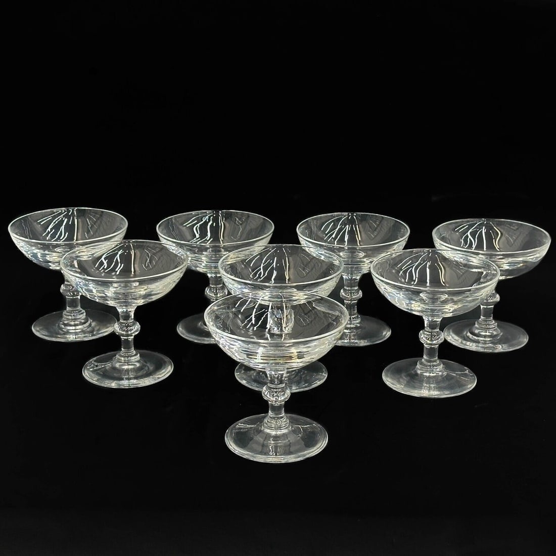 8 Steuben Art Glass Champagne / Tall Sherbet Glasses in 6268 (1 of 6)