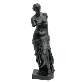 Wedgwood England Black Basalt Venus Victrix de Milo 21 inch Figure mid 19th cen