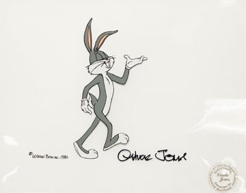 Looney Toons Bugs Bunny Hand Painted Production Animation Cel Chuck Jones Signed